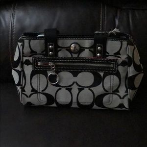 Black and Gray Coach purse